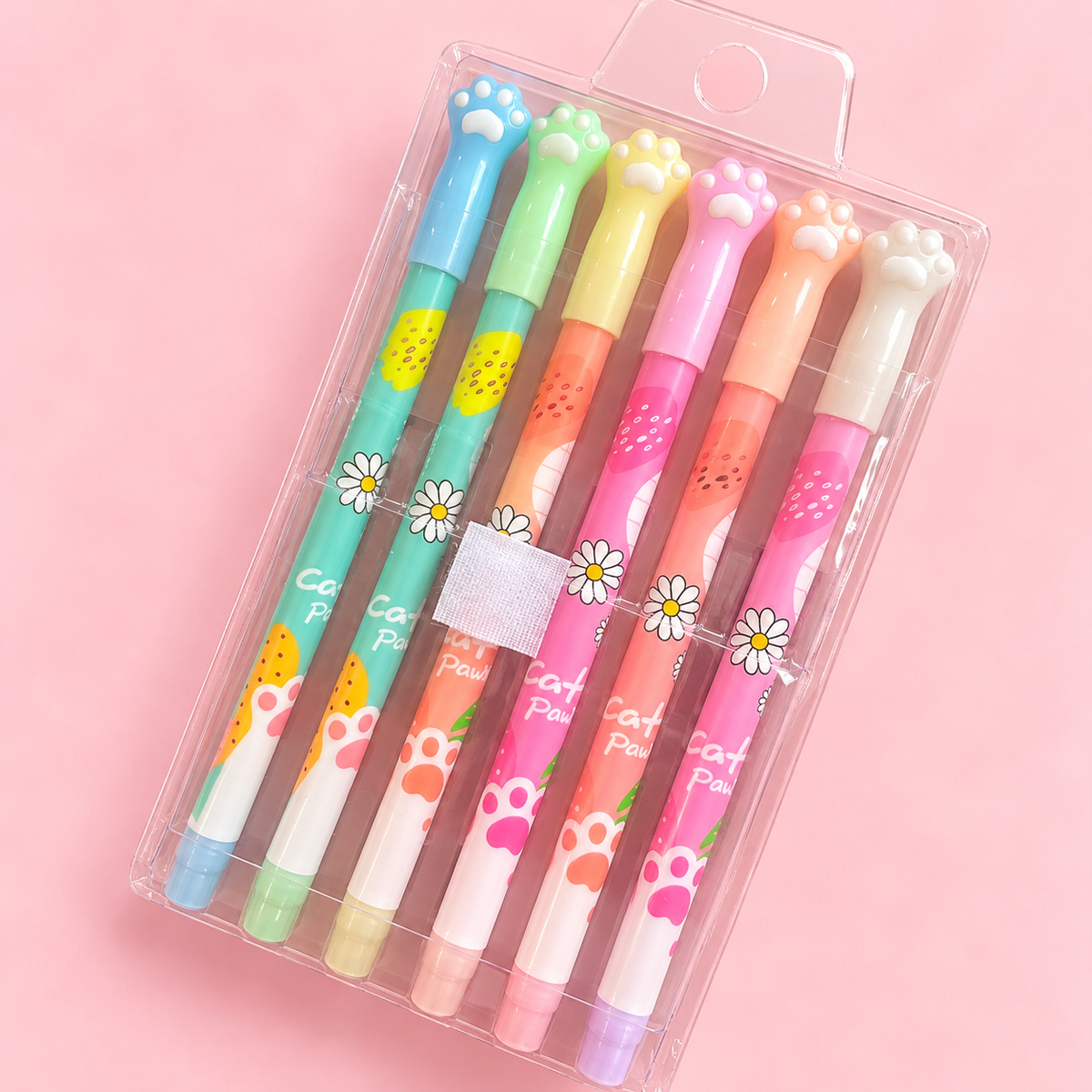 Set de lápices tinta colores Patita de Gato 6u