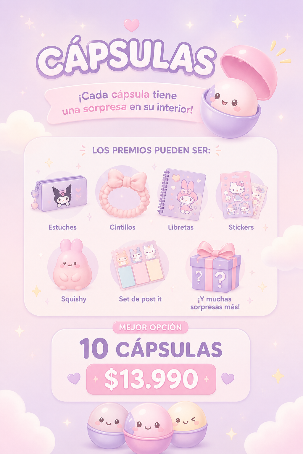 Infografía Cápsulas Sorpresa