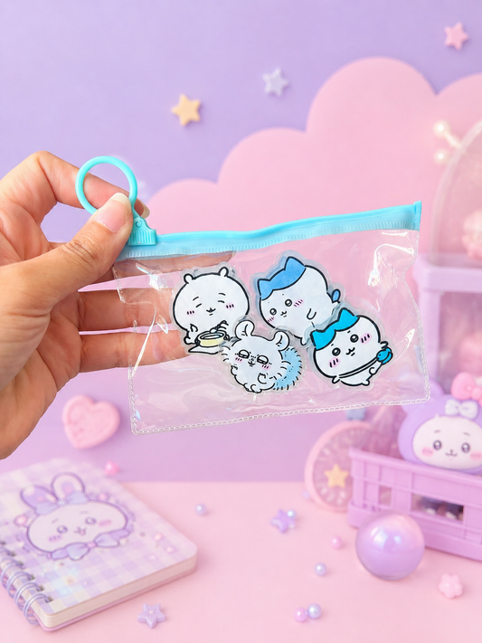 Set de 4 clips para papeles Chiikawa
