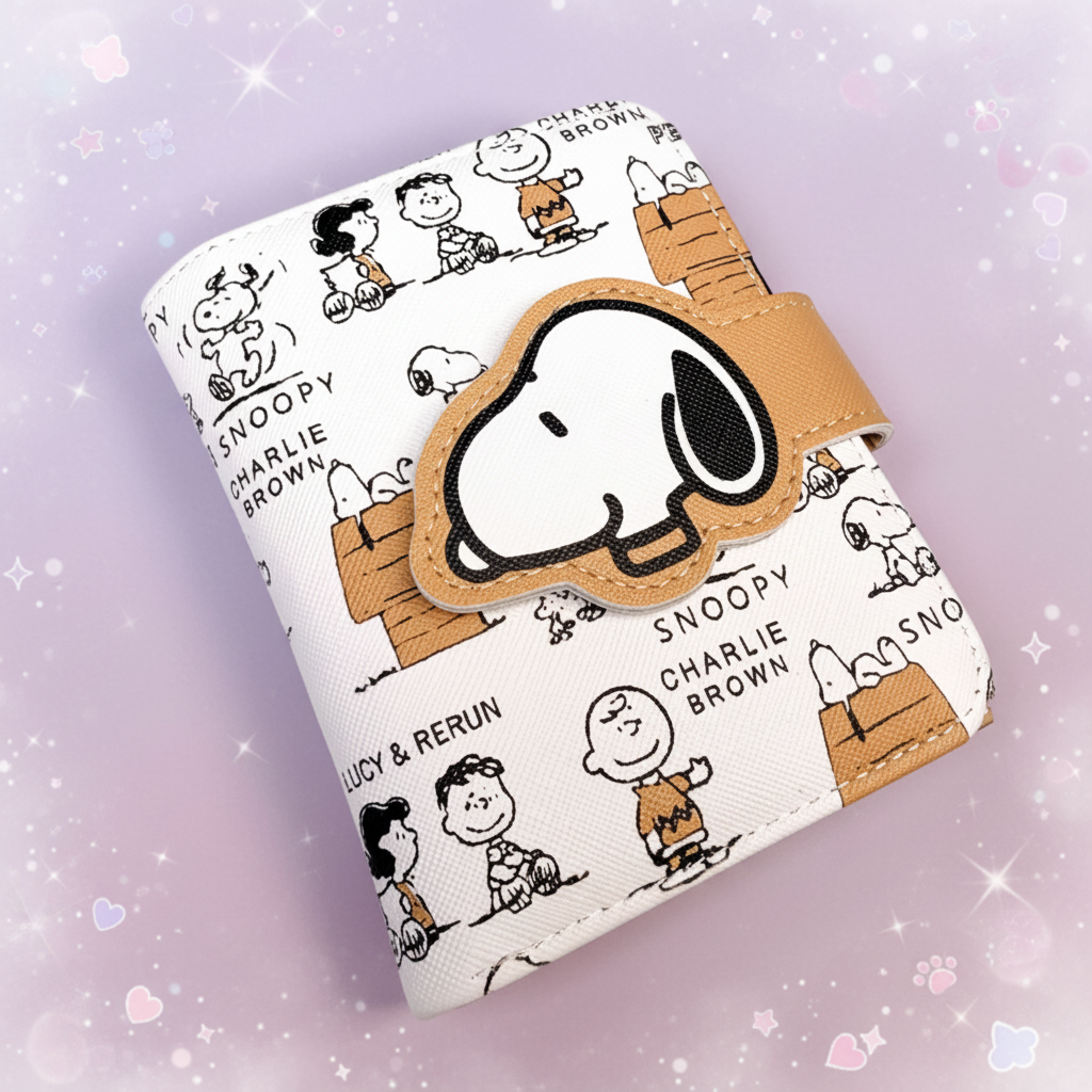 Billetera Snoopy fondo kawaii