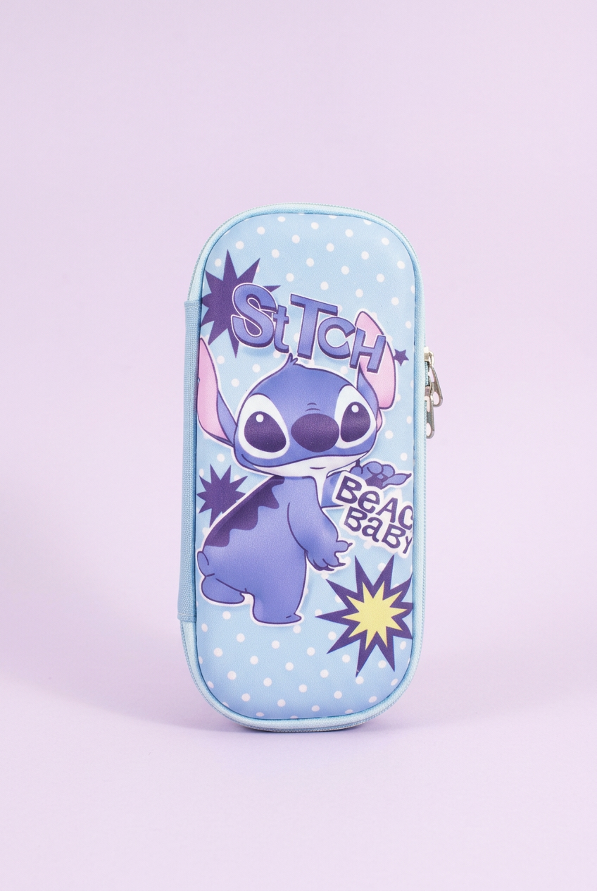 Estuche de Stitch con fondo lila