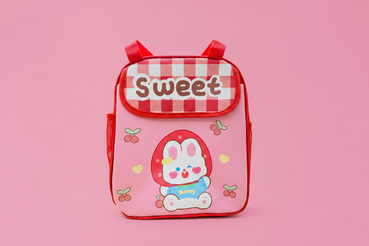 Lonchera Sweet con fondo rosado
