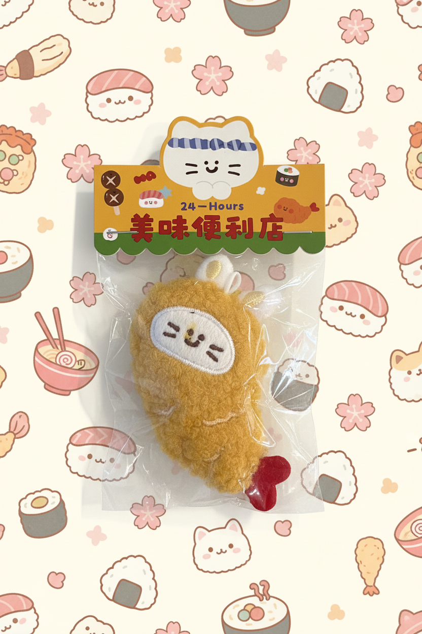 Peluche con fondo kawaii japonés de sushi