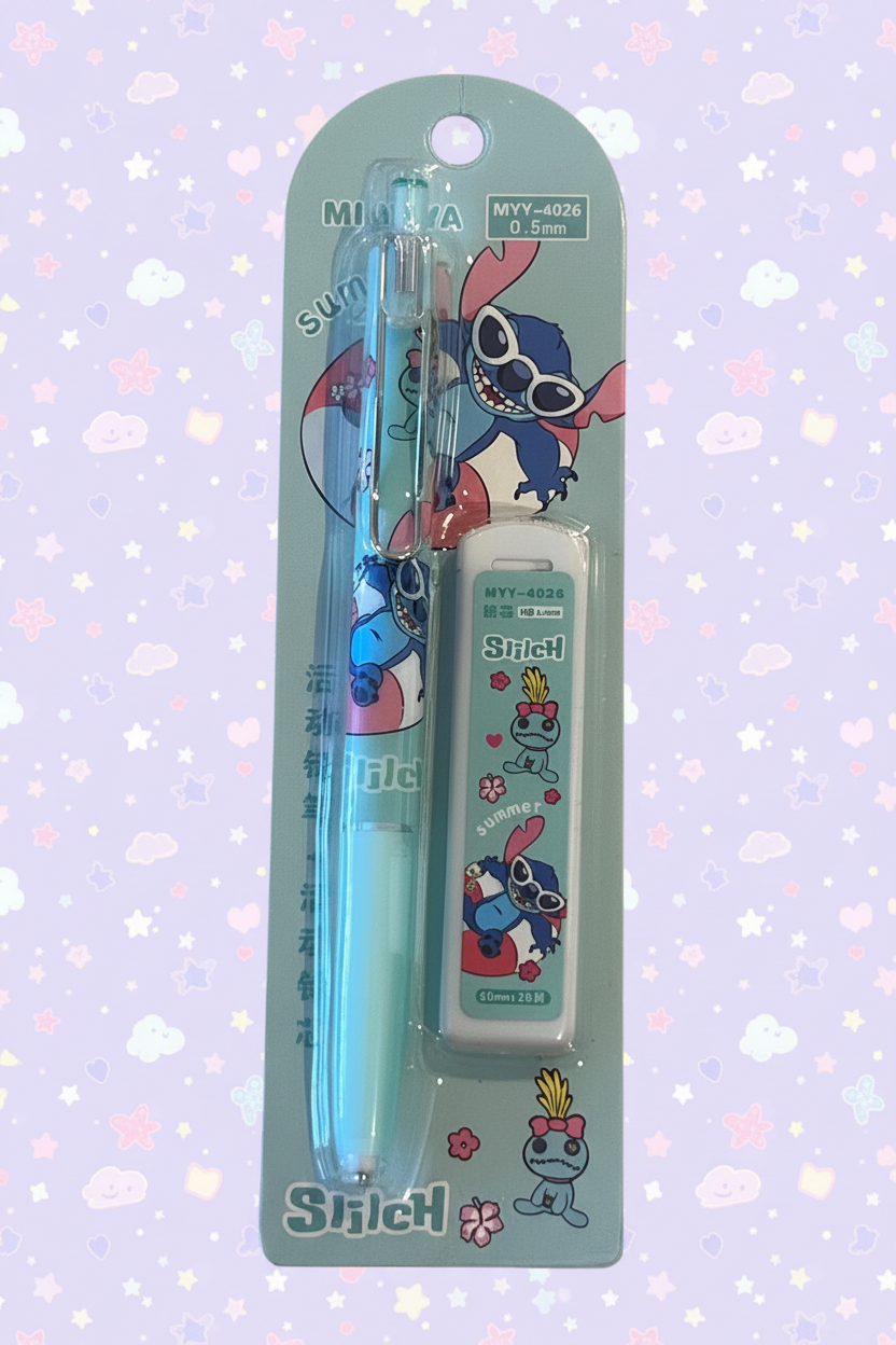 Portamina con repuesto animado kawaii 0.5mm