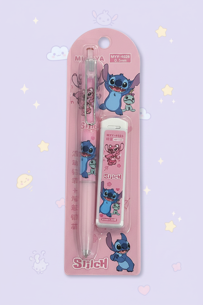 Portamina con repuesto animado kawaii 0.5mm